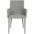 Mid-Century Modern White Dining Arm Chair – Upholstered & Stylish