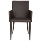 Mid-Century Modern White Dining Arm Chair – Upholstered & Stylish