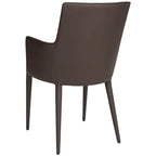 Mid-Century Modern White Dining Arm Chair – Upholstered & Stylish