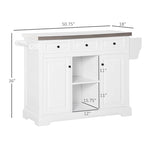 Rolling Kitchen Island With Storage(no include stool)