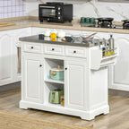 Rolling Kitchen Island With Storage(no include stool)