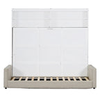 Queen Size Convertible Murphy Bed And Sofa - Space-Saving 2-in-1 Design with Integrated Storage, Dual-Piston Mechanism