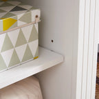 66" White TV Stand with Large Cabinet & Adjustable Shelves for TVs Up to 65"