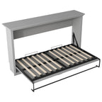 Twin Space-Saving Folding Murphy Bed with Metal Frame and Pine Slats