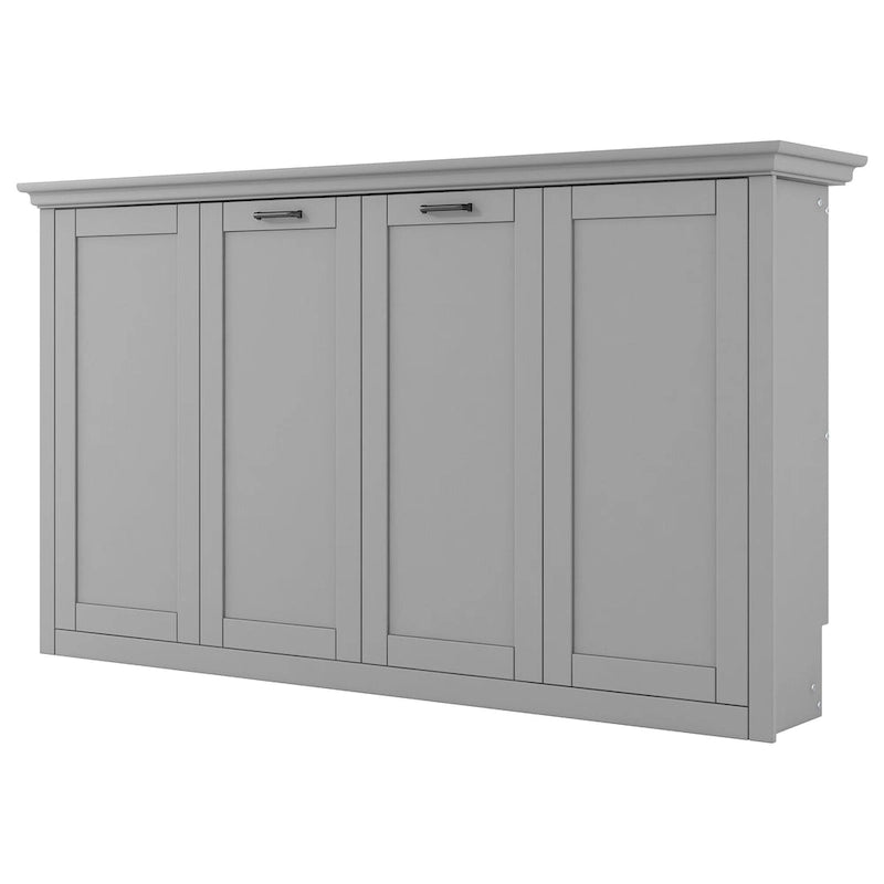Twin Space-Saving Folding Murphy Bed with Metal Frame and Pine Slats