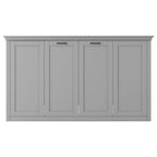 Twin Space-Saving Folding Murphy Bed with Metal Frame and Pine Slats