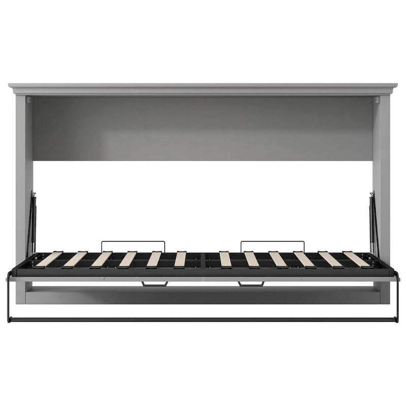Twin Space-Saving Folding Murphy Bed with Metal Frame and Pine Slats