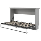 Twin Space-Saving Folding Murphy Bed with Metal Frame and Pine Slats