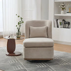 Chenille Armless Swivel Accent Chair