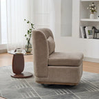 Chenille Armless Swivel Accent Chair