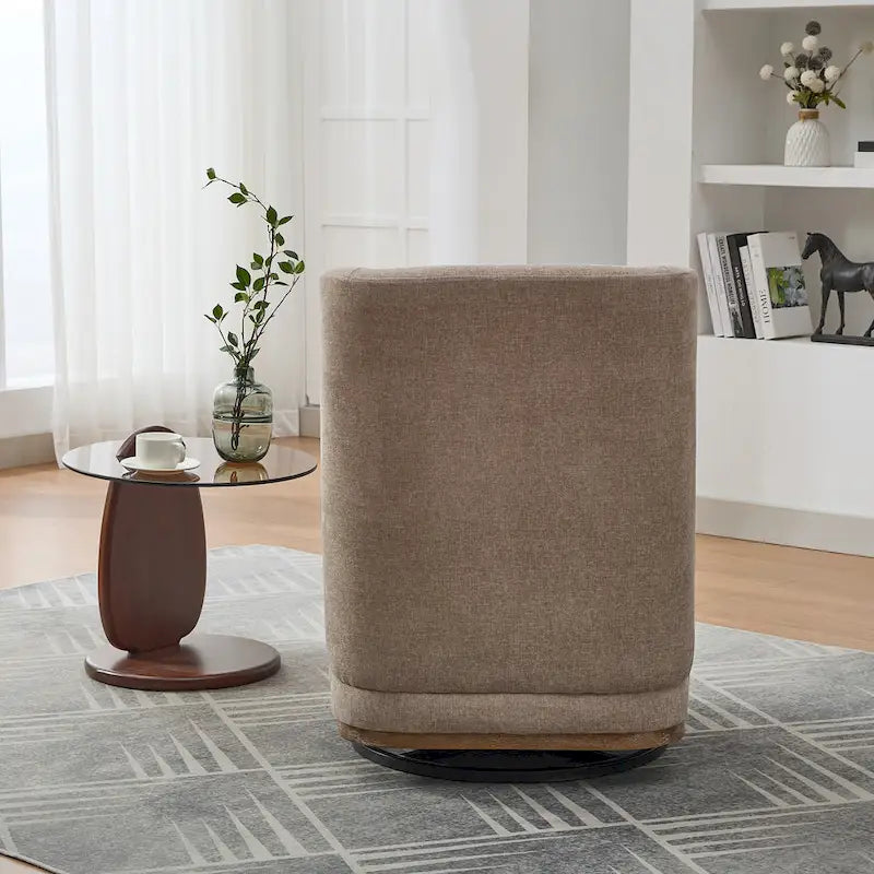 Chenille Armless Swivel Accent Chair