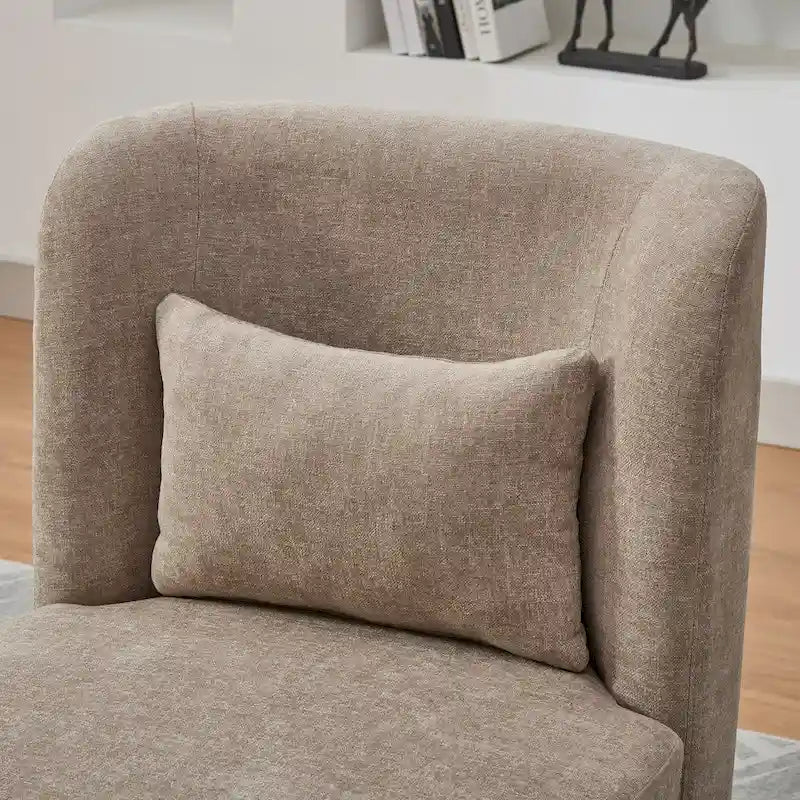 Chenille Armless Swivel Accent Chair