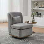 Chenille Armless Swivel Accent Chair