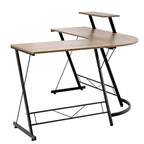 Home & Office Workcenter Desk – Sewn Oak Finish with Storage