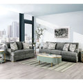 Transitional Fabric Upholstered 2-Piece Sofa & Loveseat Set with Flared Arms