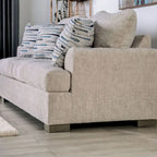 Transitional Fabric Upholstered 2-Piece Sofa & Loveseat Set with Flared Arms