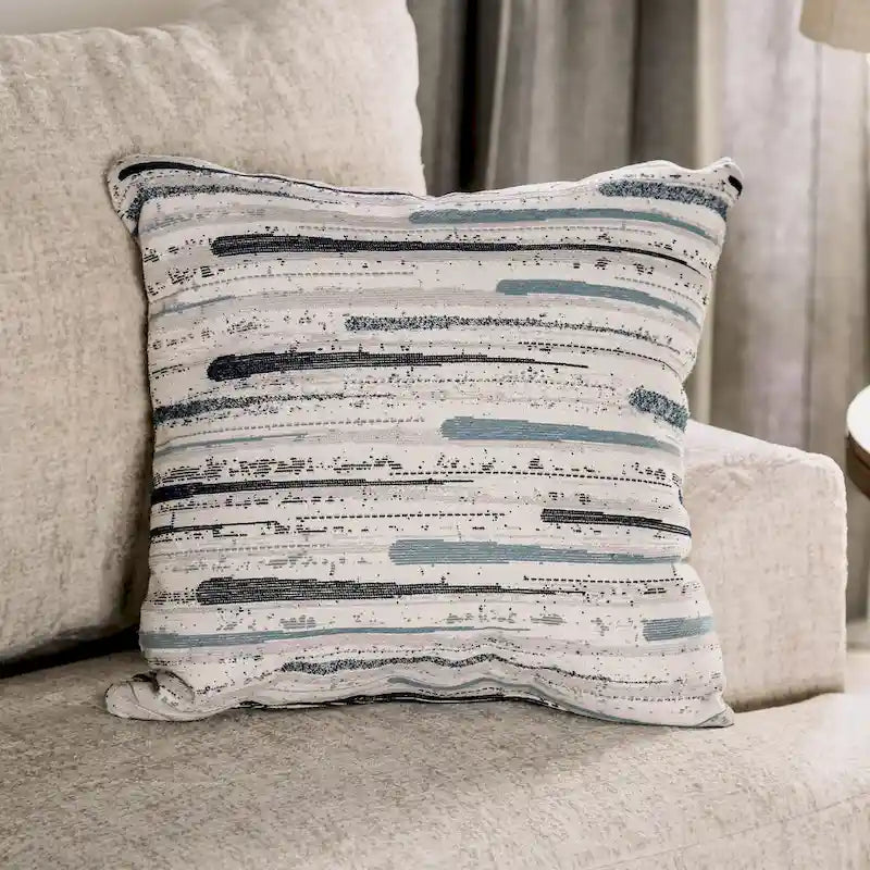 Transitional Fabric Upholstered 2-Piece Sofa & Loveseat Set with Flared Arms