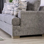 Transitional Fabric Upholstered 2-Piece Sofa & Loveseat Set with Flared Arms
