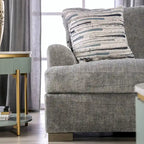 Transitional Fabric Upholstered 2-Piece Sofa & Loveseat Set with Flared Arms
