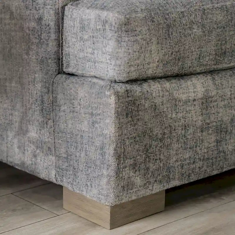 Transitional Fabric Upholstered 2-Piece Sofa & Loveseat Set with Flared Arms