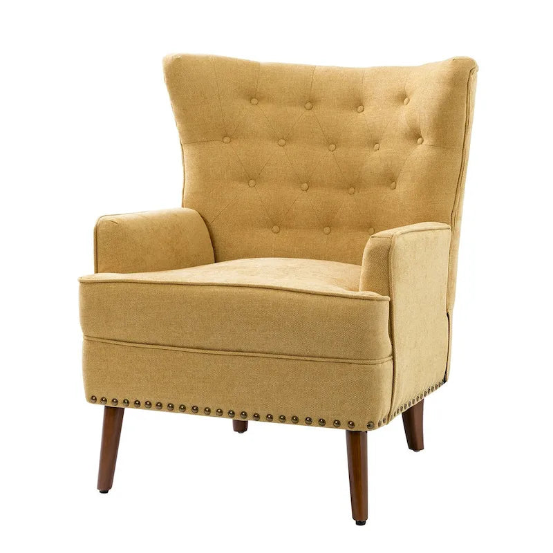 Upholstered Accent Armchair with Nailhead Trim – Classic & Elegant