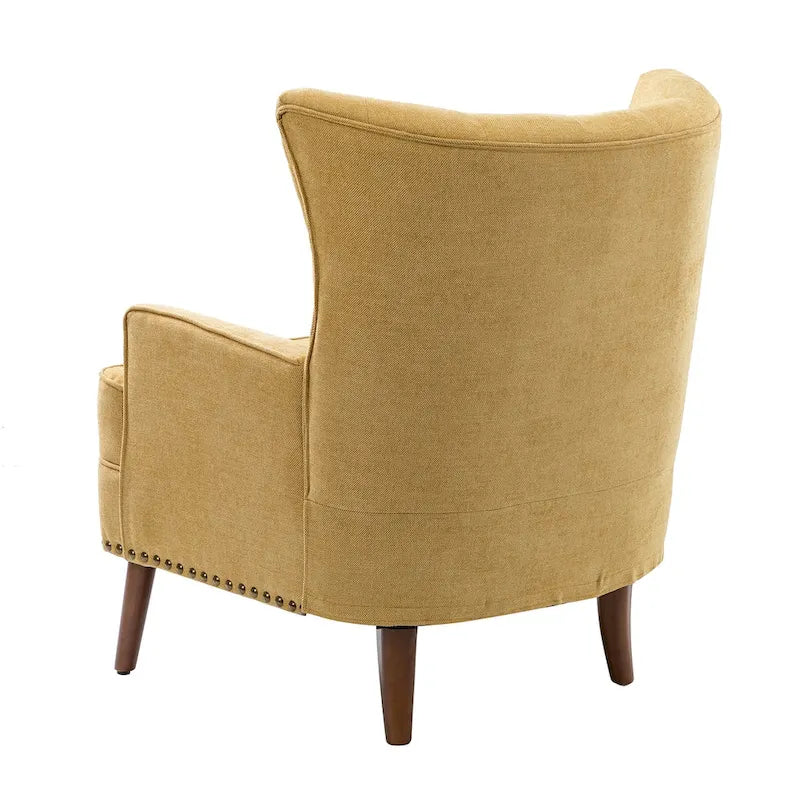 Upholstered Accent Armchair with Nailhead Trim – Classic & Elegant
