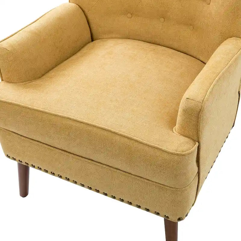 Upholstered Accent Armchair with Nailhead Trim – Classic & Elegant