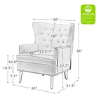 Upholstered Accent Armchair with Nailhead Trim – Classic & Elegant