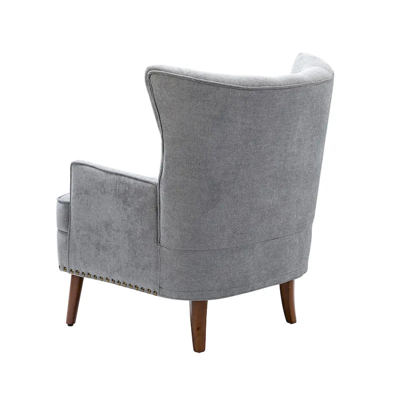 Upholstered Accent Armchair with Nailhead Trim – Classic & Elegant