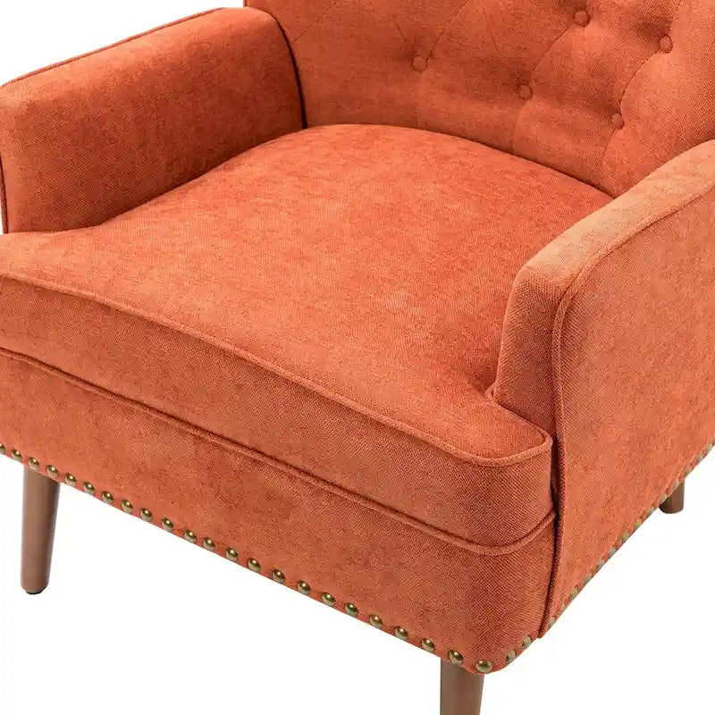 Upholstered Accent Armchair with Nailhead Trim – Classic & Elegant