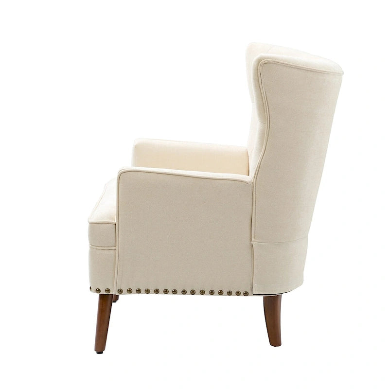 Upholstered Accent Armchair with Nailhead Trim – Classic & Elegant
