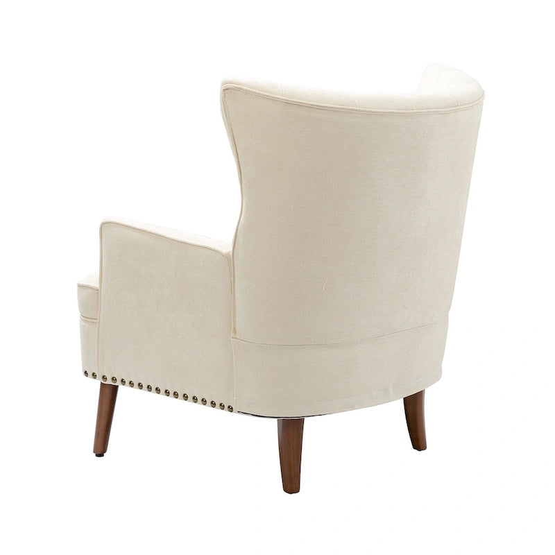 Upholstered Accent Armchair with Nailhead Trim – Classic & Elegant