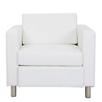 Contemporary Upholstered Accent Chair with Built-in USB & AC Charging Station