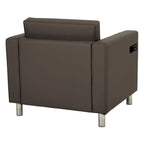 Contemporary Upholstered Accent Chair with Built-in USB & AC Charging Station