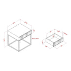Contemporary Steel 1-Drawer Accent Table – Modern Side Table