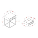 Contemporary Steel 1-Drawer Accent Table – Modern Side Table