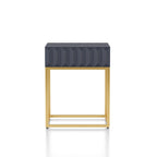 Contemporary Steel 1-Drawer Accent Table – Modern Side Table