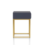 Contemporary Steel 1-Drawer Accent Table – Modern Side Table