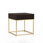 Contemporary Steel 1-Drawer Accent Table – Modern Side Table