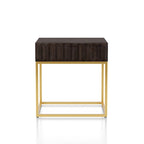 Contemporary Steel 1-Drawer Accent Table – Modern Side Table