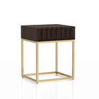 Contemporary Steel 1-Drawer Accent Table – Modern Side Table