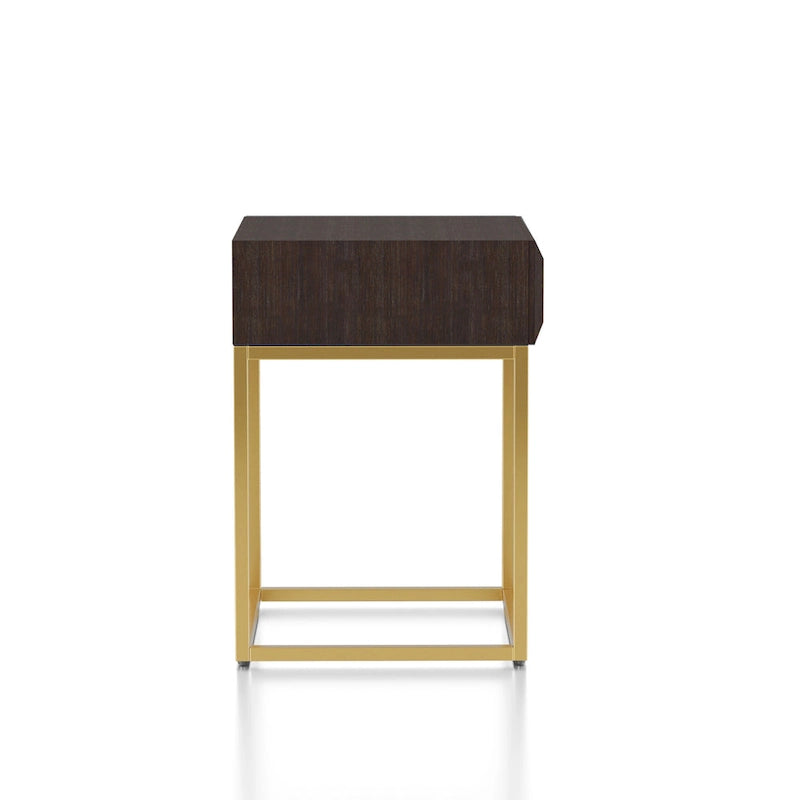 Contemporary Steel 1-Drawer Accent Table – Modern Side Table