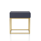 Contemporary Steel 1-Drawer Accent Table – Modern Side Table