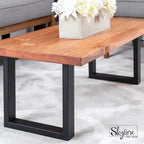 Pieds de table carrés en acier noir mat pour projets de bricolage, lot de 2, style industriel