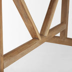 Scandinavian Solid Mango Wood Oval Dining Table, T-Shaped Legs, Seats 8, 84"L