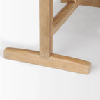 Scandinavian Solid Mango Wood Oval Dining Table, T-Shaped Legs, Seats 8, 84"L