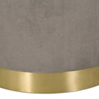 Modern Glam Round Open Back Velvet Swivel Club Chair with Copper Base