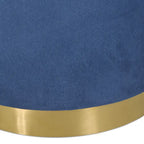 Modern Glam Round Open Back Velvet Swivel Club Chair with Copper Base