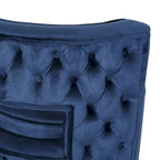 Modern Glam Round Open Back Velvet Swivel Club Chair with Copper Base