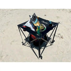 Portable Folding Camping Table, Double Deck, 4 Cup Holders & Carry Bag, Picnic & Beach